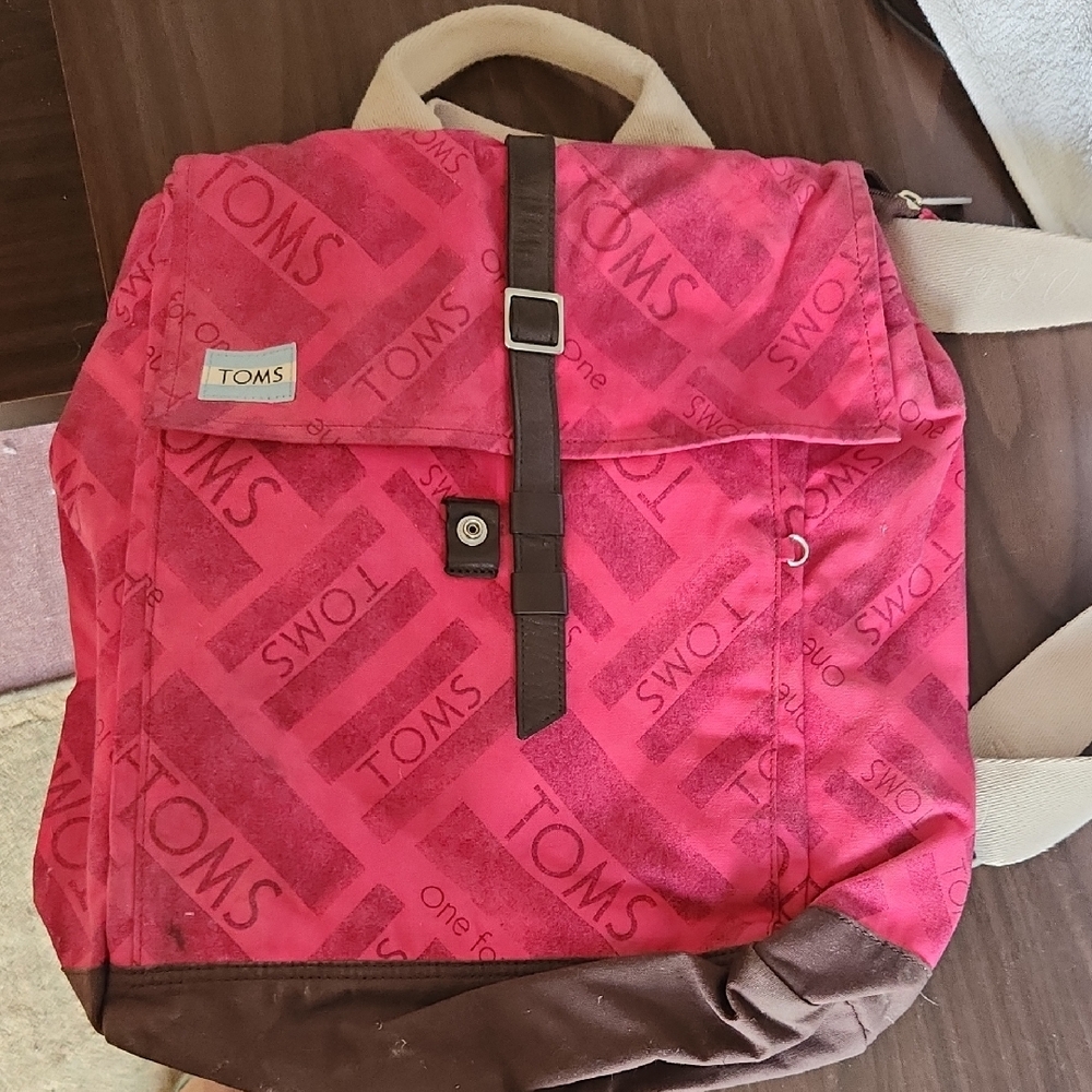 TOMS Reddush and Tan Backpack